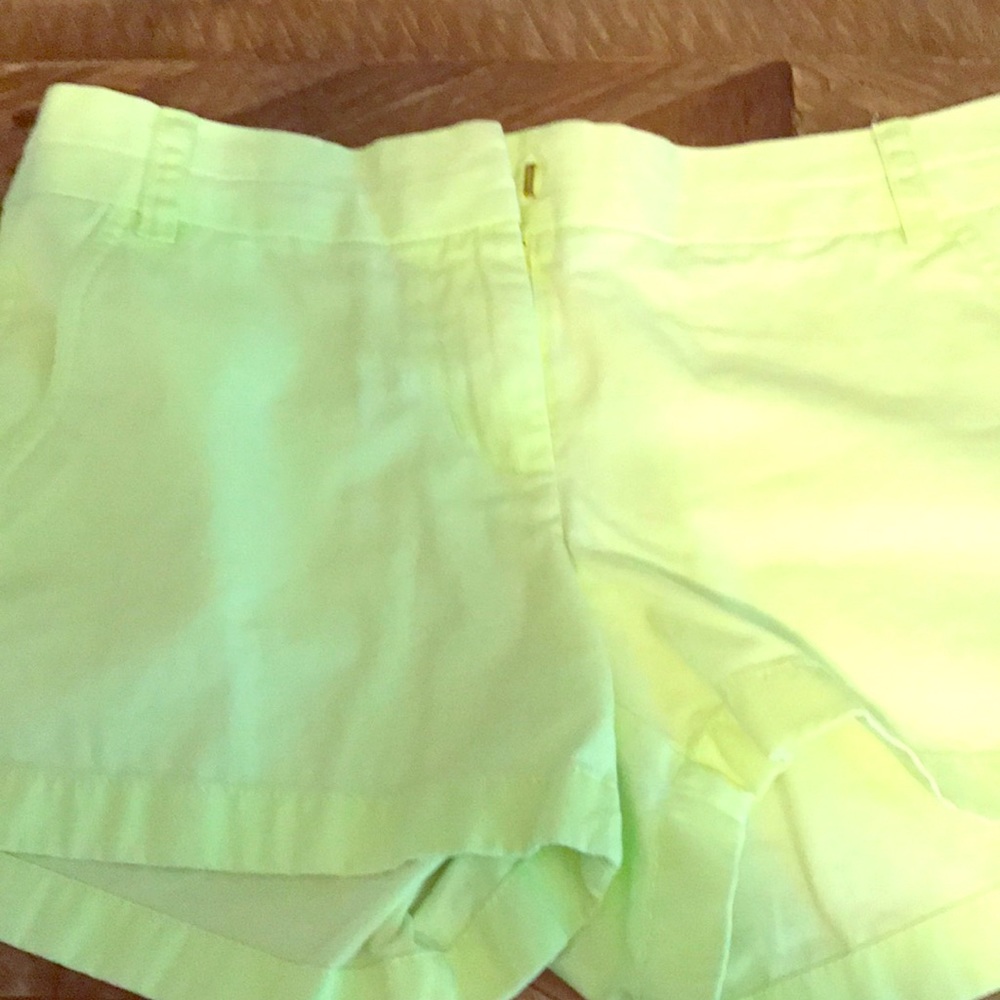 J crew yellow shorts size 6
